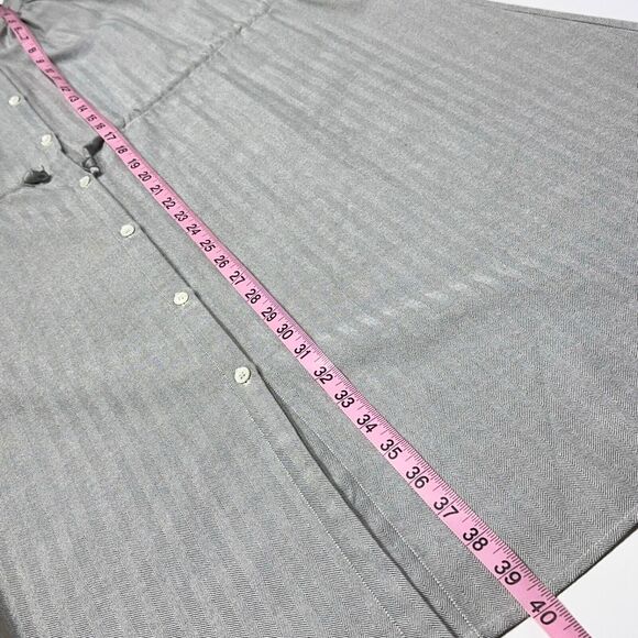 Gallego Desportes Gray Wool Oversized Victorian Style Long Sleeve Dress Women M - Picture 14 of 15